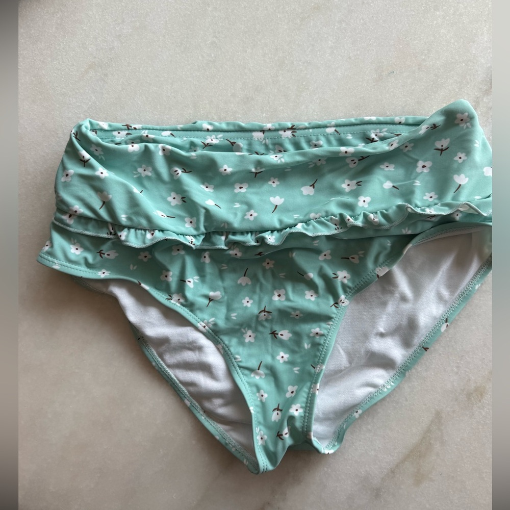 Floral High-Waisted Bikini Bottom